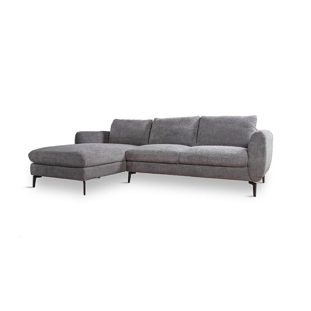 Nova Niche 3 Seater Sofa - Grey - LEFT HAND
