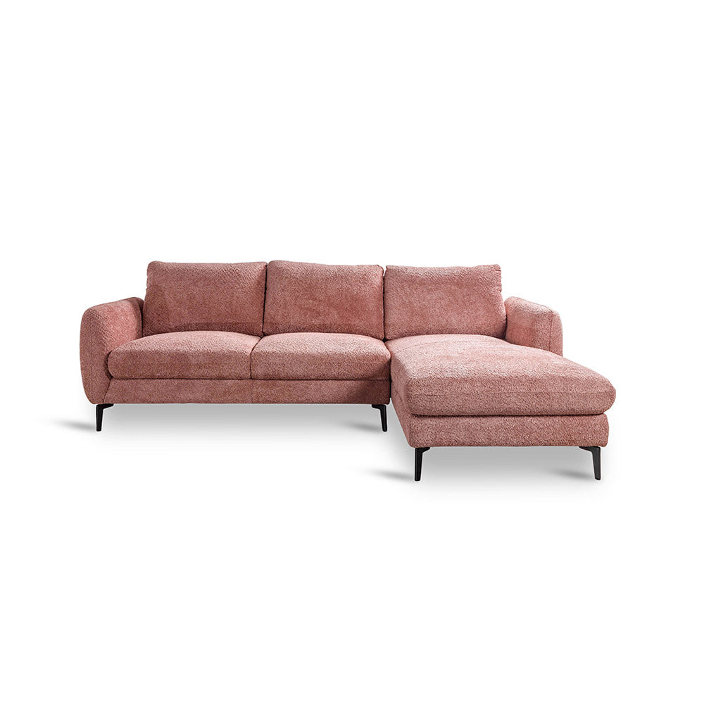 Nova Niche 3 Seater Sofa - Dusty Rose Brown - RIGHT HAND