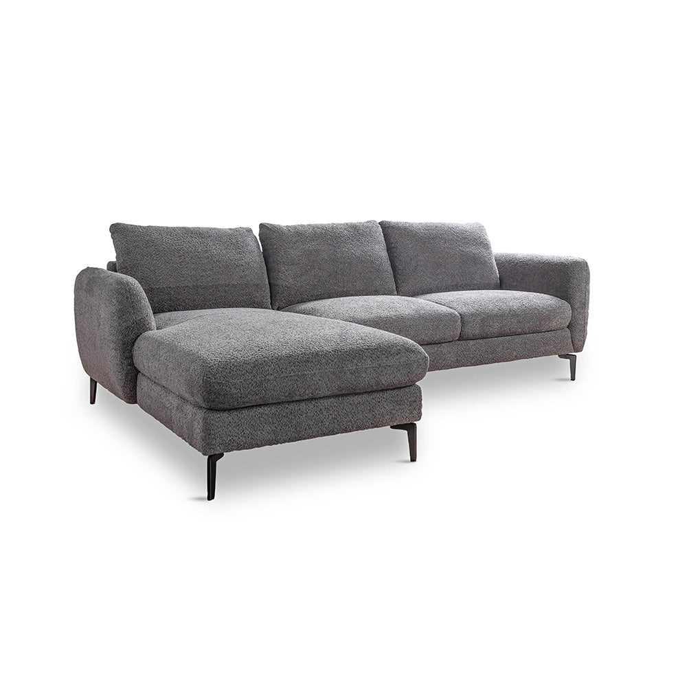 Nova Niche 3 Seater Sofa - Grey - LEFT HAND
