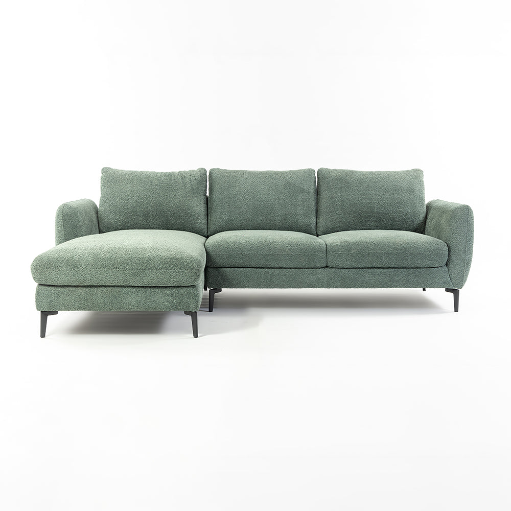 Nova Niche 3 Seater Sofa - Green - LEFT HAND