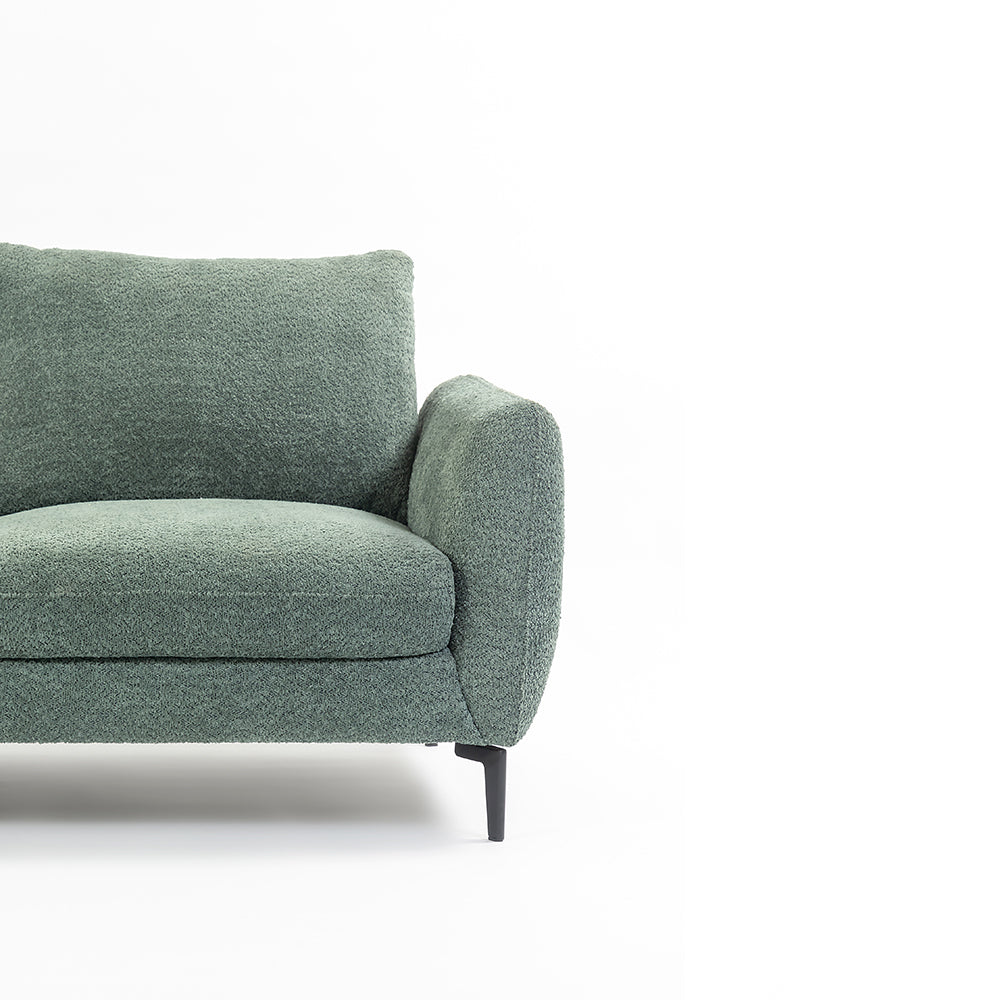 Nova Niche 3 Seater Sofa - Green - LEFT HAND