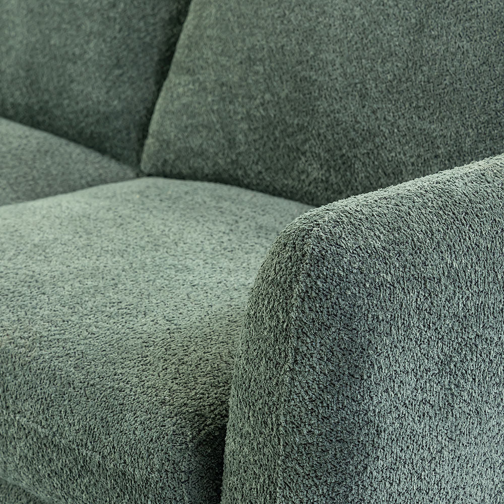 Nova Niche 3 Seater Sofa - Green - LEFT HAND
