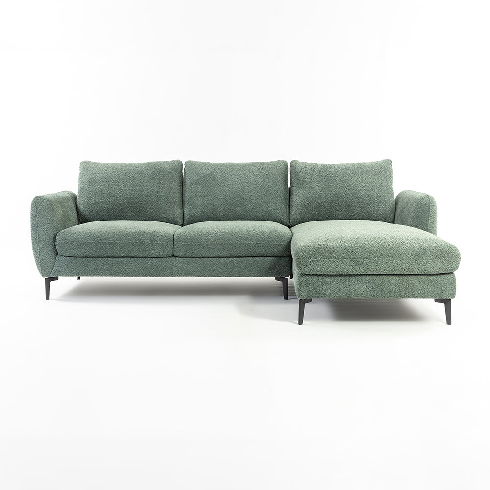 Nova Niche 3 Seater Sofa - Green - RIGHT HAND