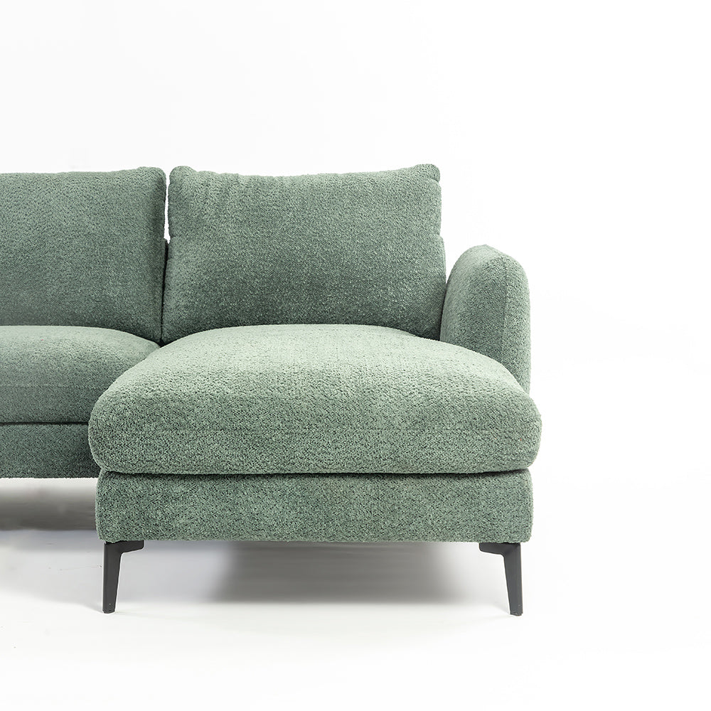 Nova Niche 3 Seater Sofa - Green - RIGHT HAND