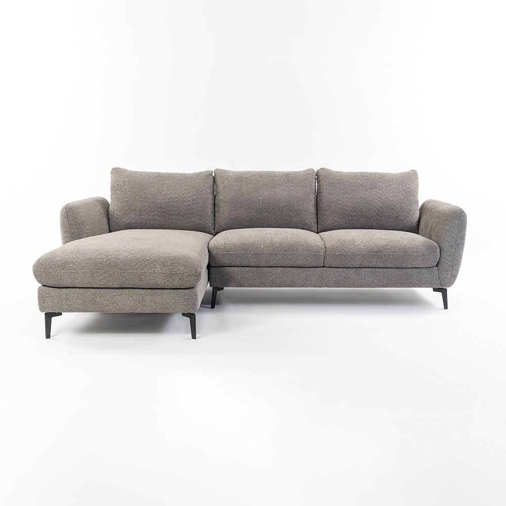 Nova Niche 3 Seater Sofa - Grey - LEFT HAND