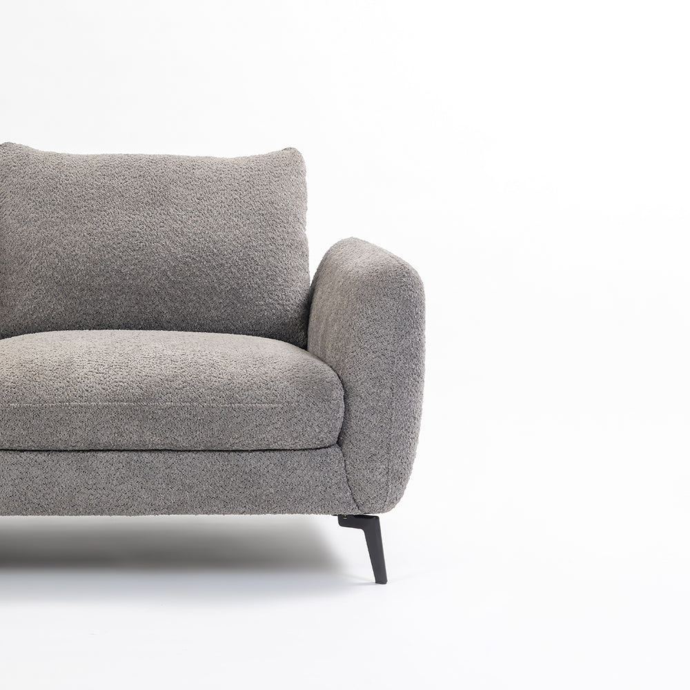 Nova Niche 3 Seater Sofa - Grey - LEFT HAND
