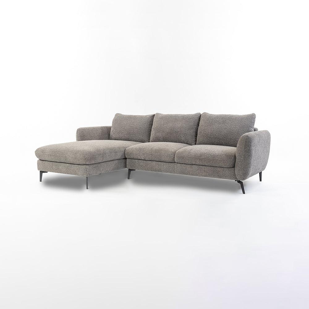 Nova Niche 3 Seater Sofa - Grey - LEFT HAND