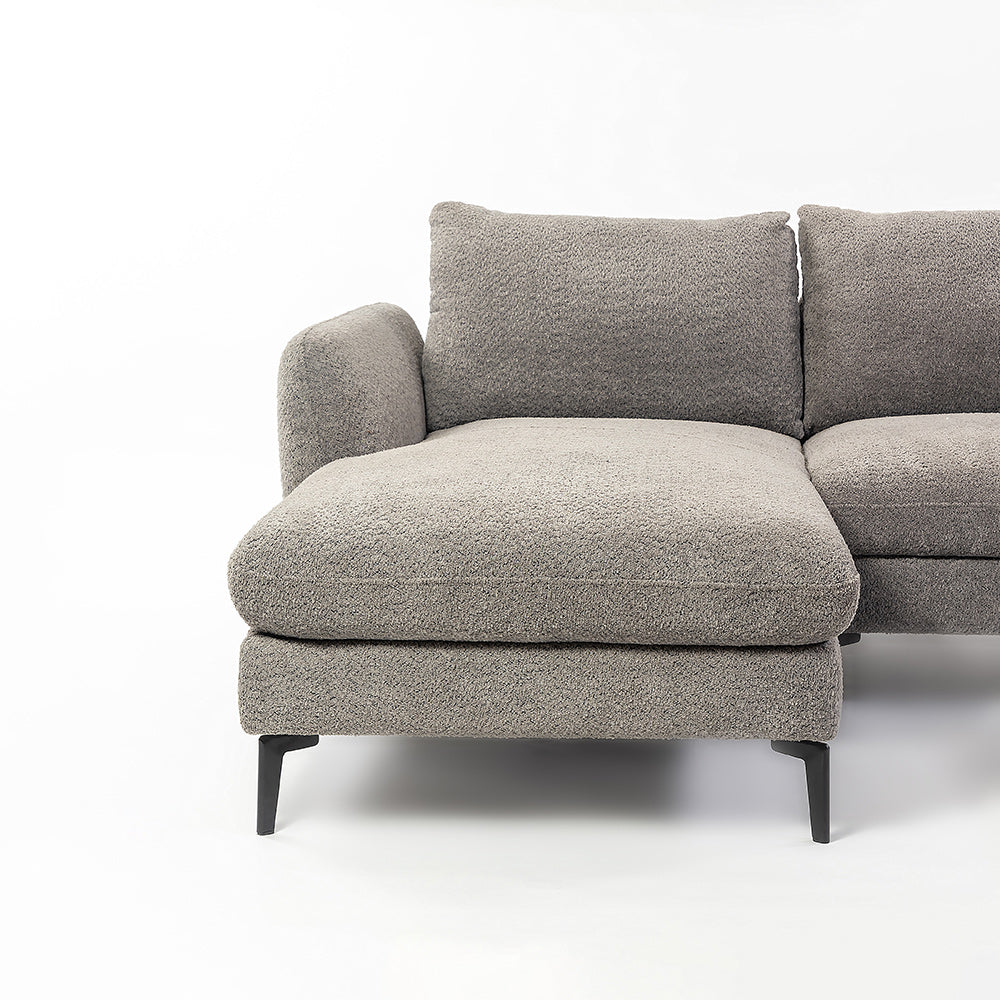 Nova Niche 3 Seater Sofa - Grey - LEFT HAND