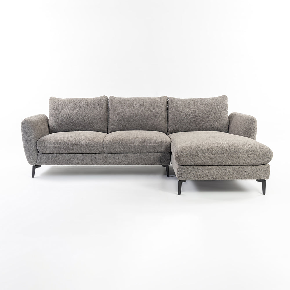 Nova Niche 3 Seater Sofa - Grey - RIGHT HAND