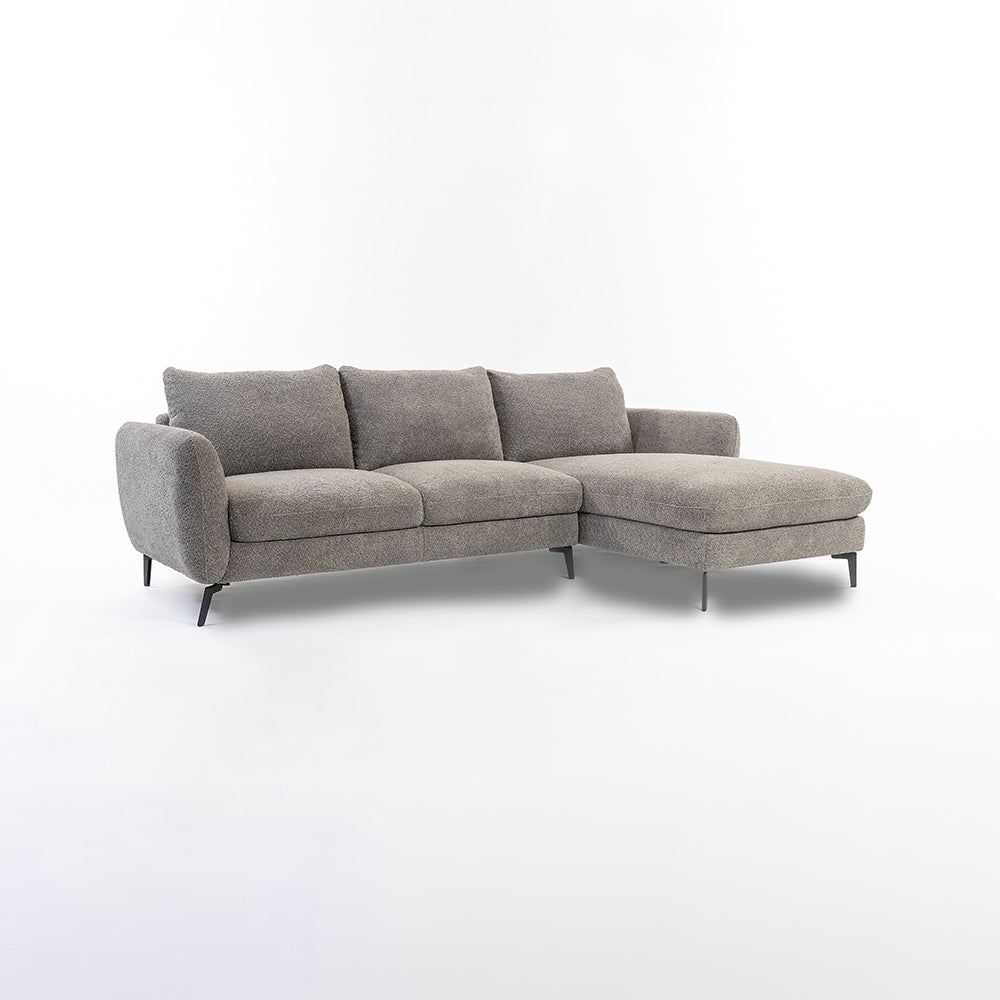 Nova Niche 3 Seater Sofa - Grey - RIGHT HAND