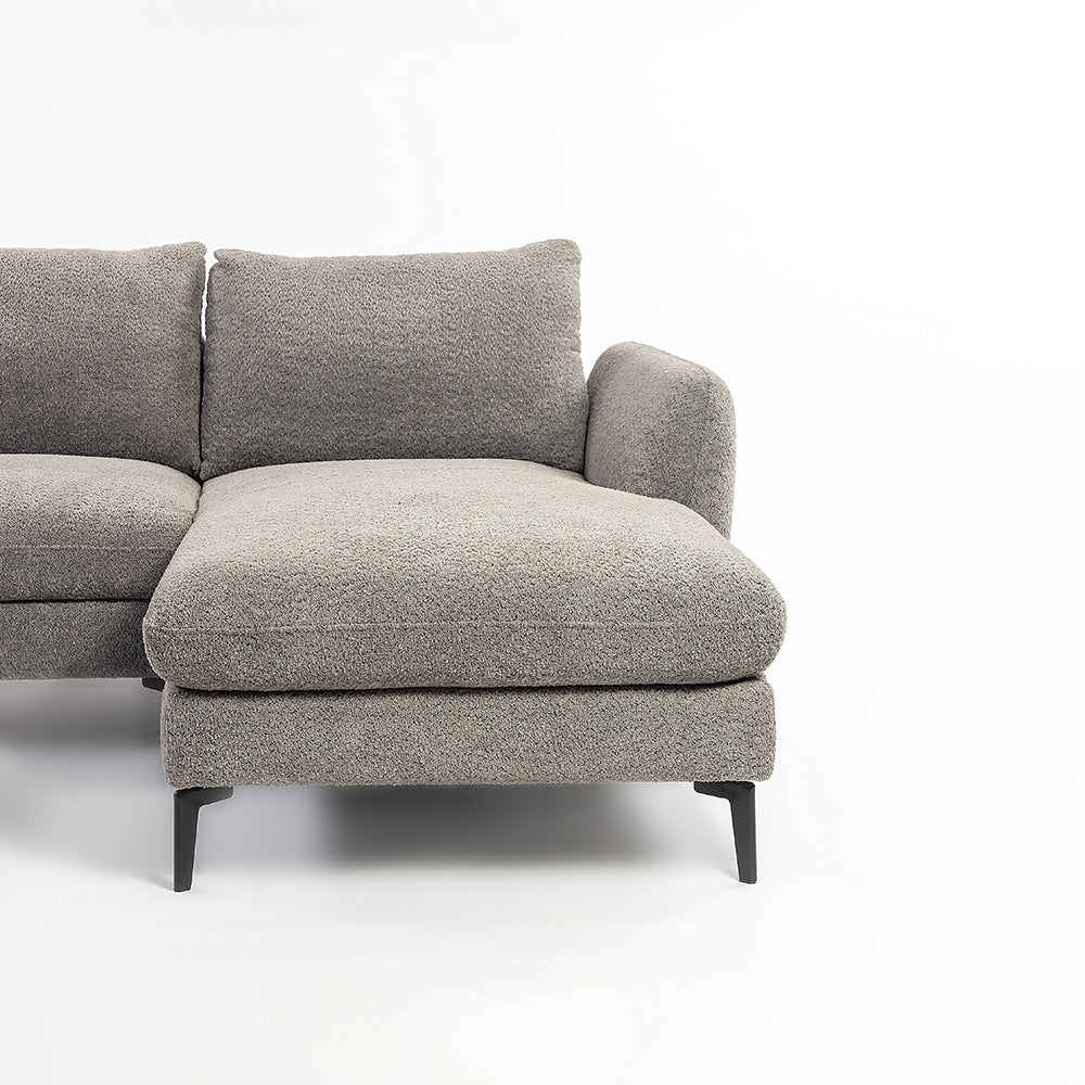 Nova Niche 3 Seater Sofa - Grey - RIGHT HAND