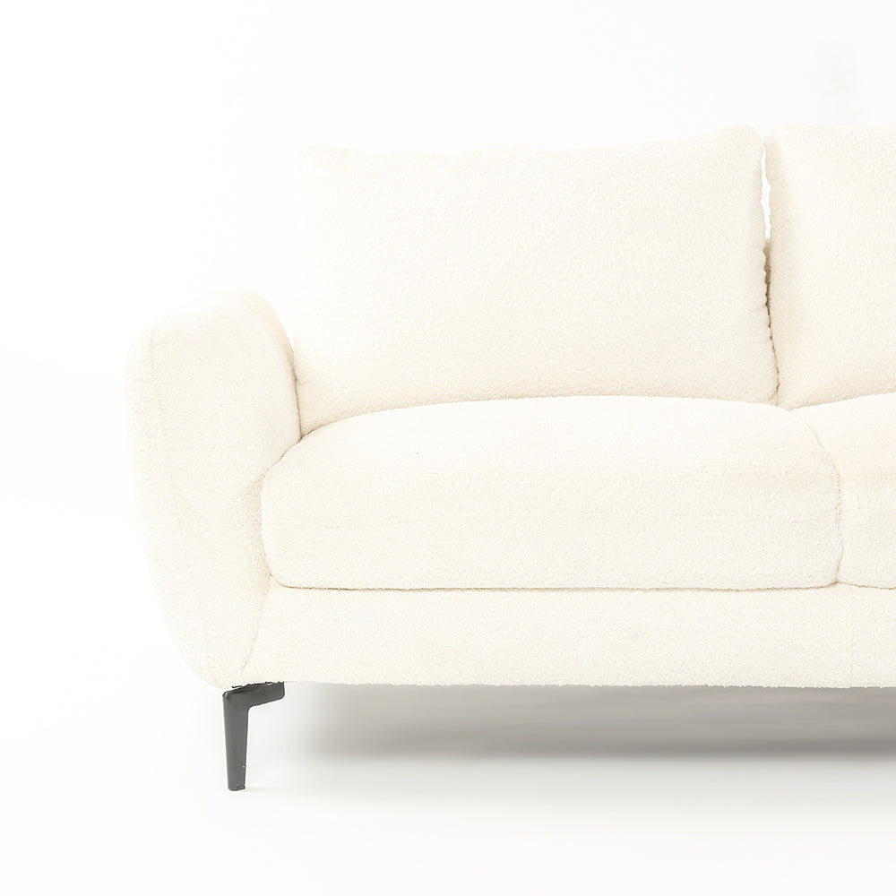 Nova Niche 3 Seater Sofa - White - RIGHT HAND