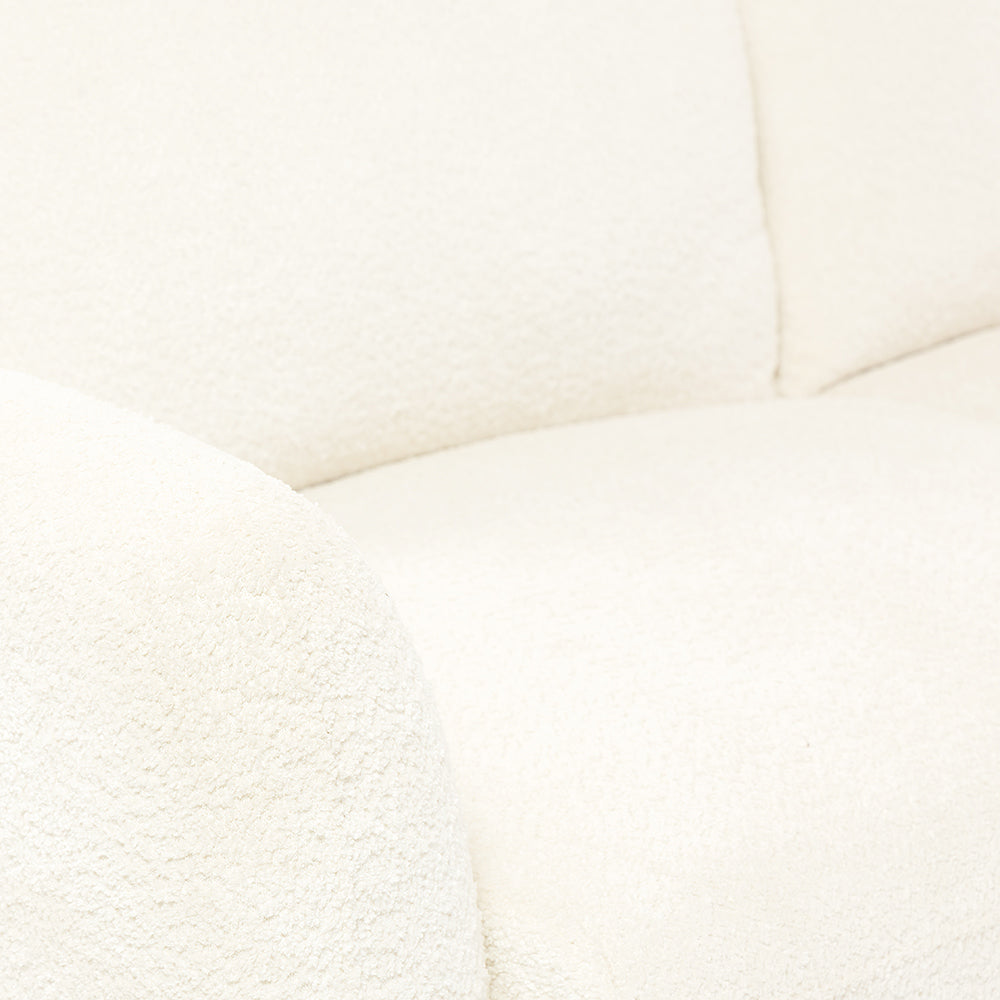 Nova Niche 3 Seater Sofa - White - RIGHT HAND