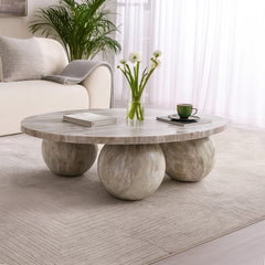 Bejoy Butterscotch Marble Coffee Table