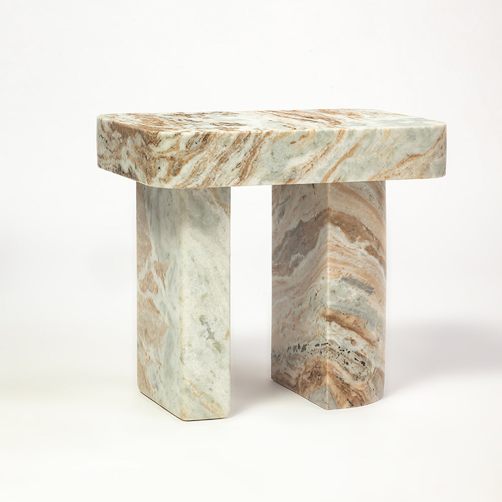 Sawar Marble Fanngs Accent Table