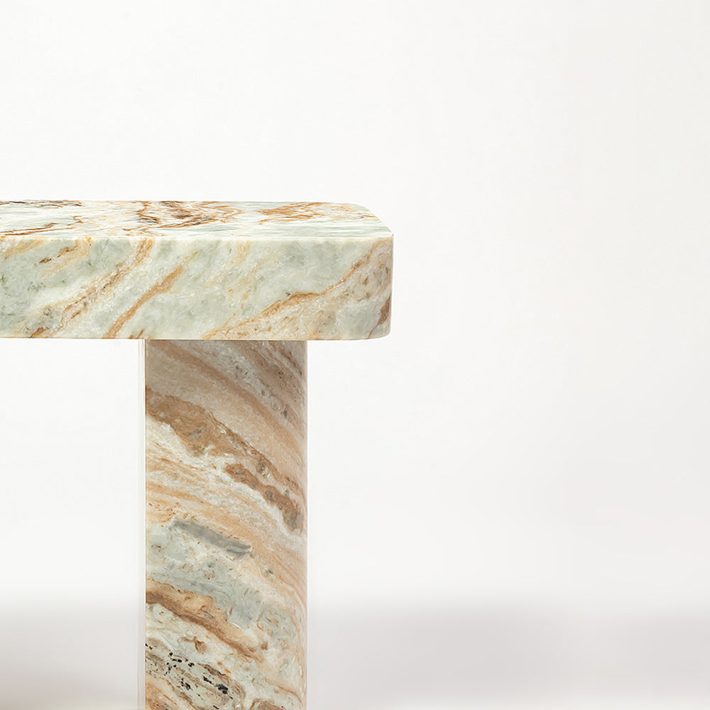 Sawar Marble Fanngs Accent Table