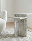Violet Vein Marble Accent Table