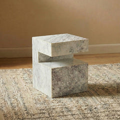 Sawar Marble Motto Accent Table