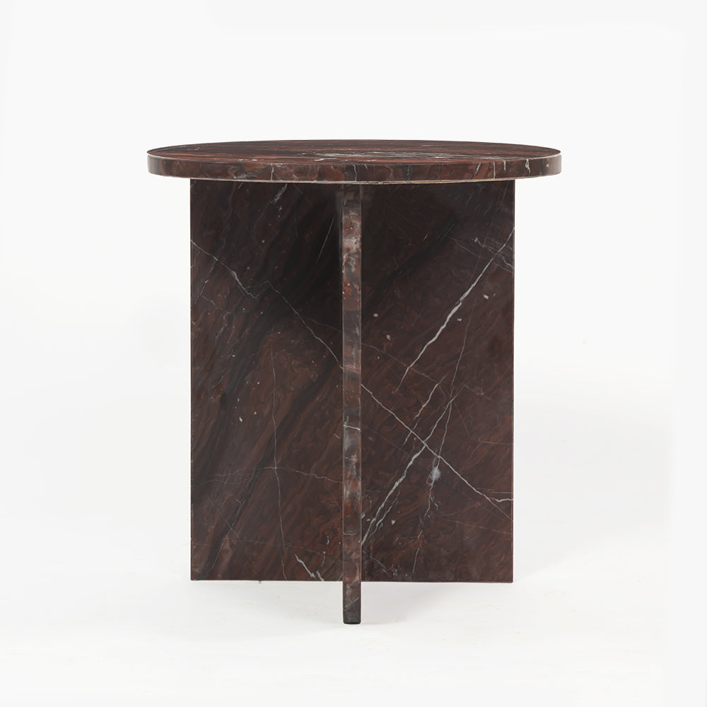 Red Marble Latch Accent Table