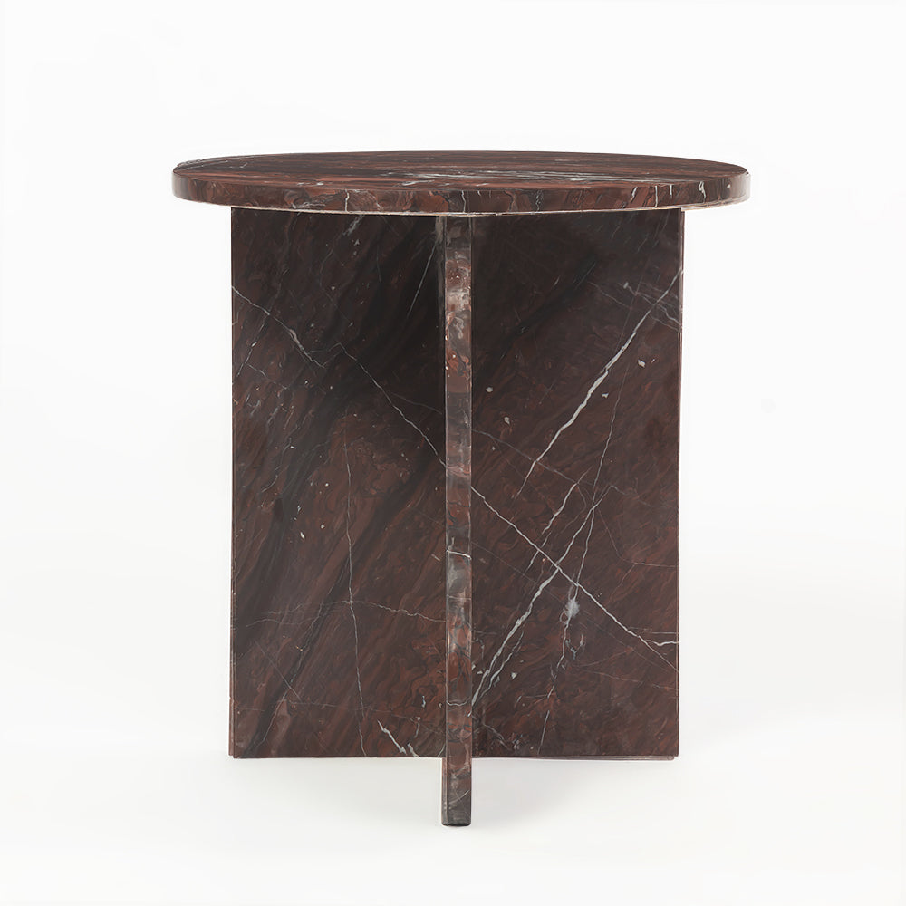 Red Marble Latch Accent Table