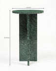 Green Aura Marble Accent Table