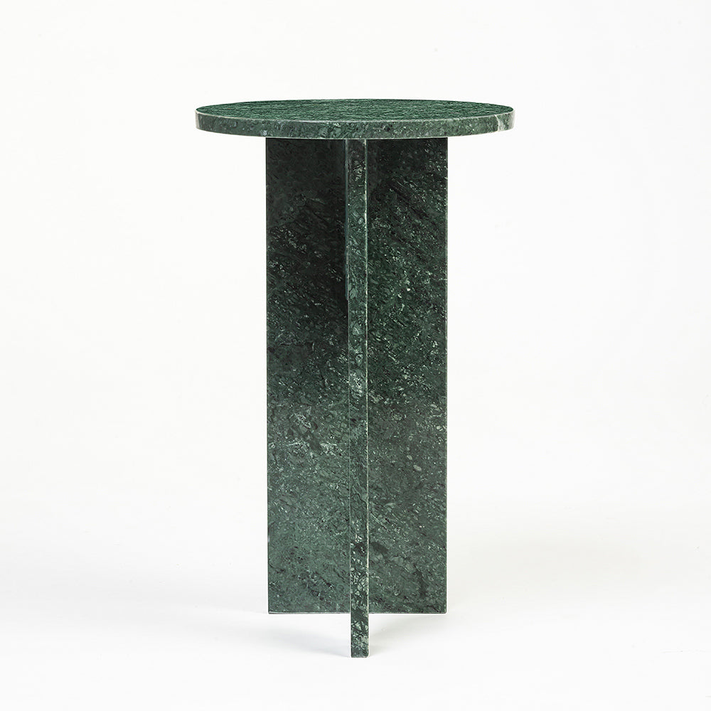 Green Aura Marble Accent Table