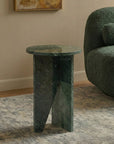 Green Aura Marble Accent Table