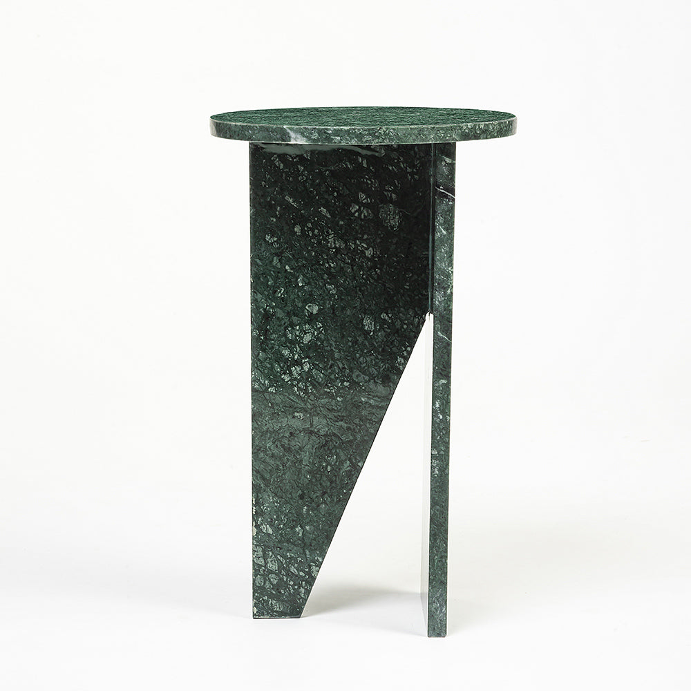 Green Aura Marble Accent Table