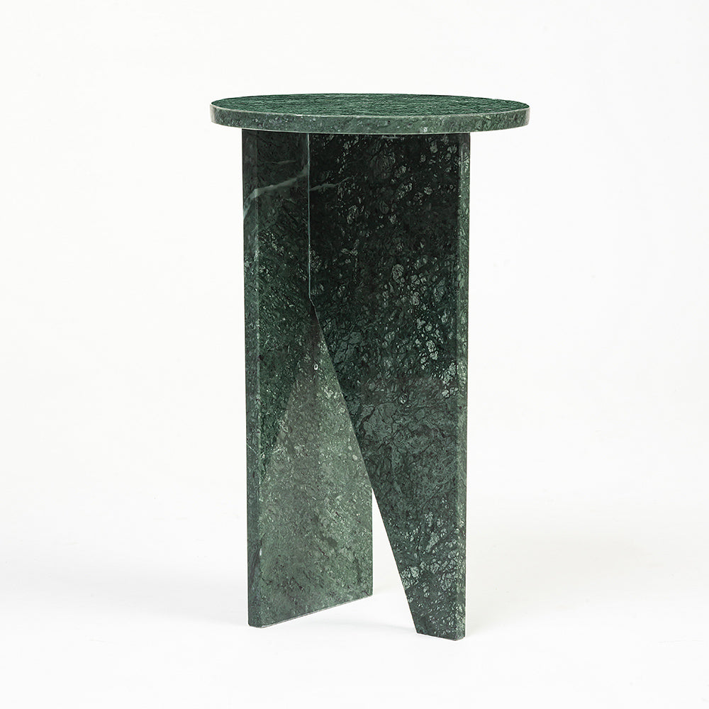 Green Aura Marble Accent Table