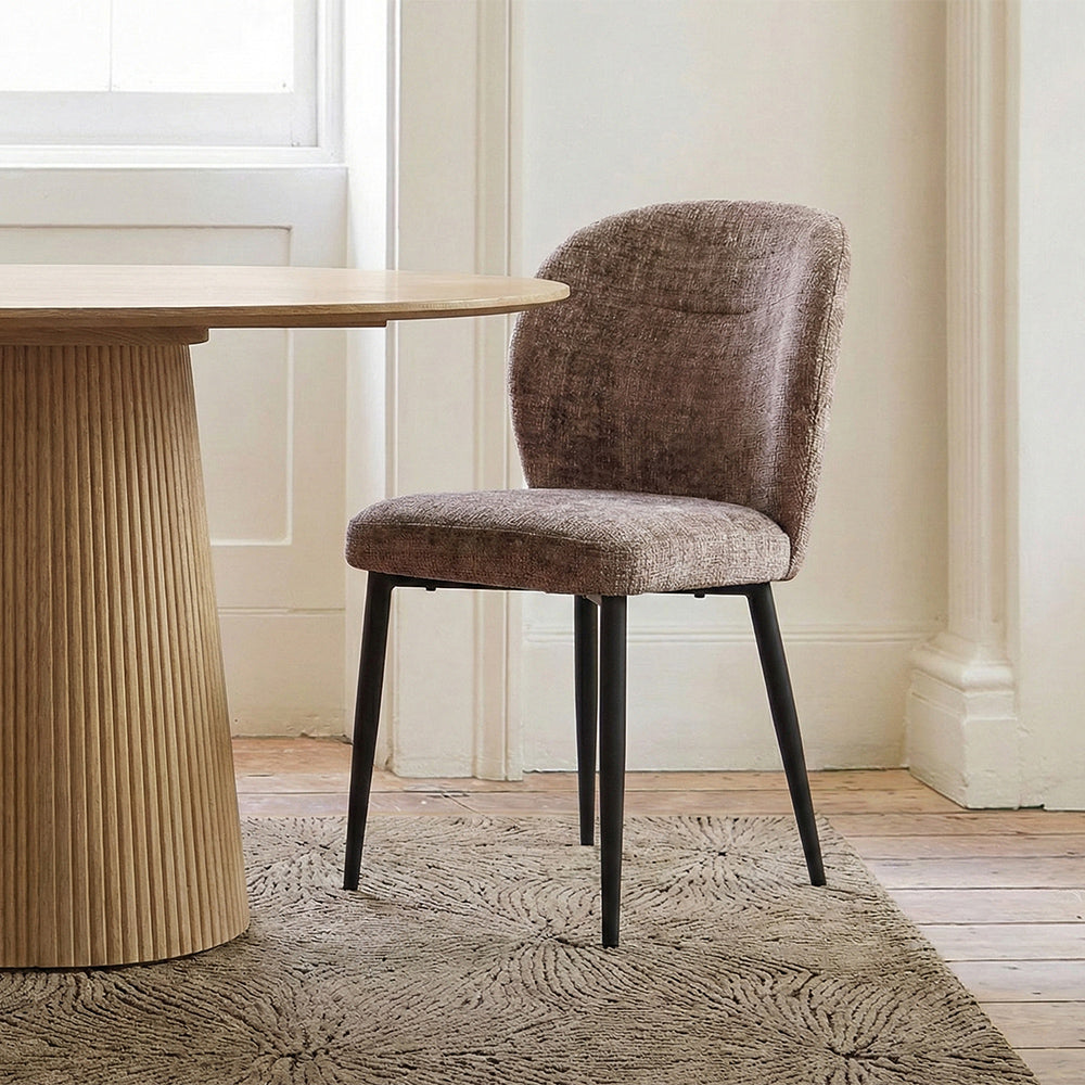 Velvet Lack Dining Chair with Metal