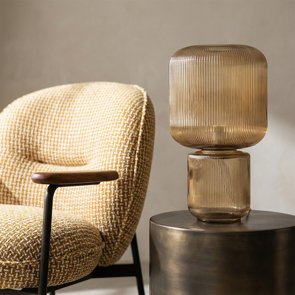 Murdun Glass Table Lamp - Brown