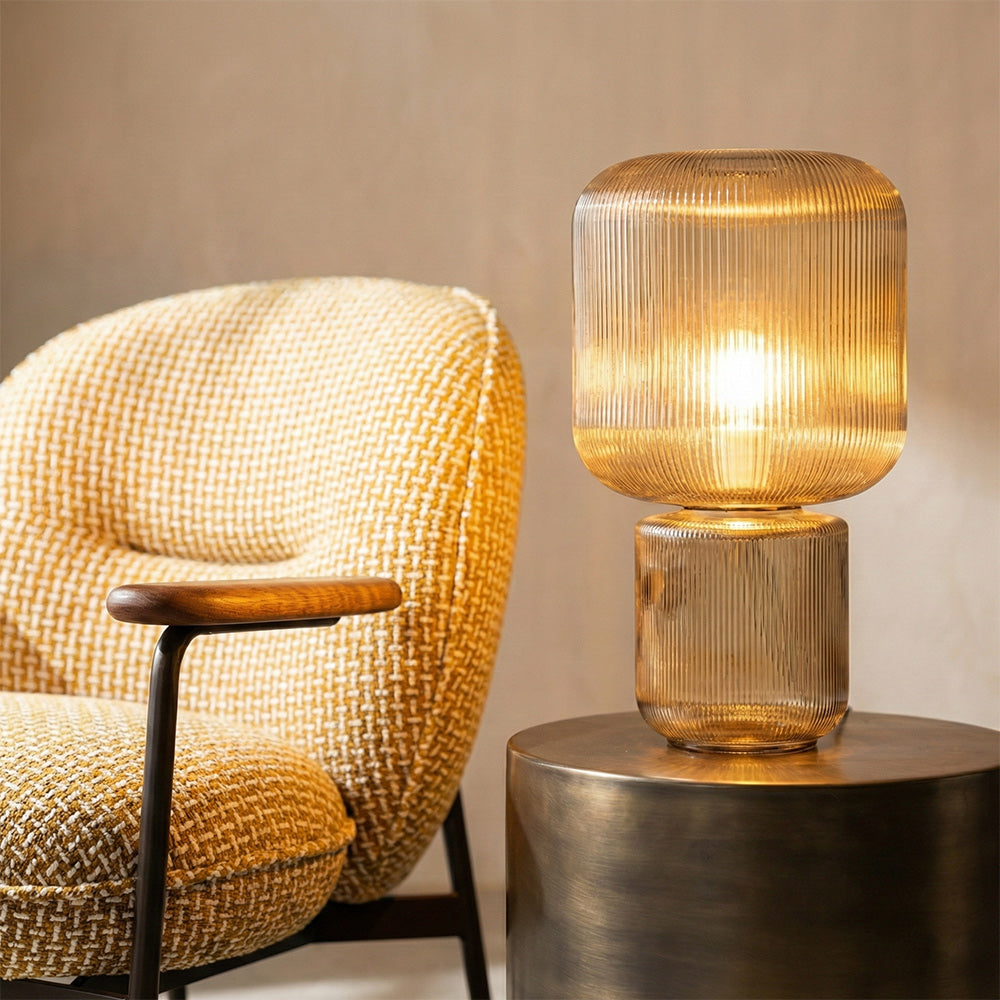 Murdun Glass Table Lamp - Brown