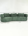 Breeze Boucle 5 Seater Sofa - Green