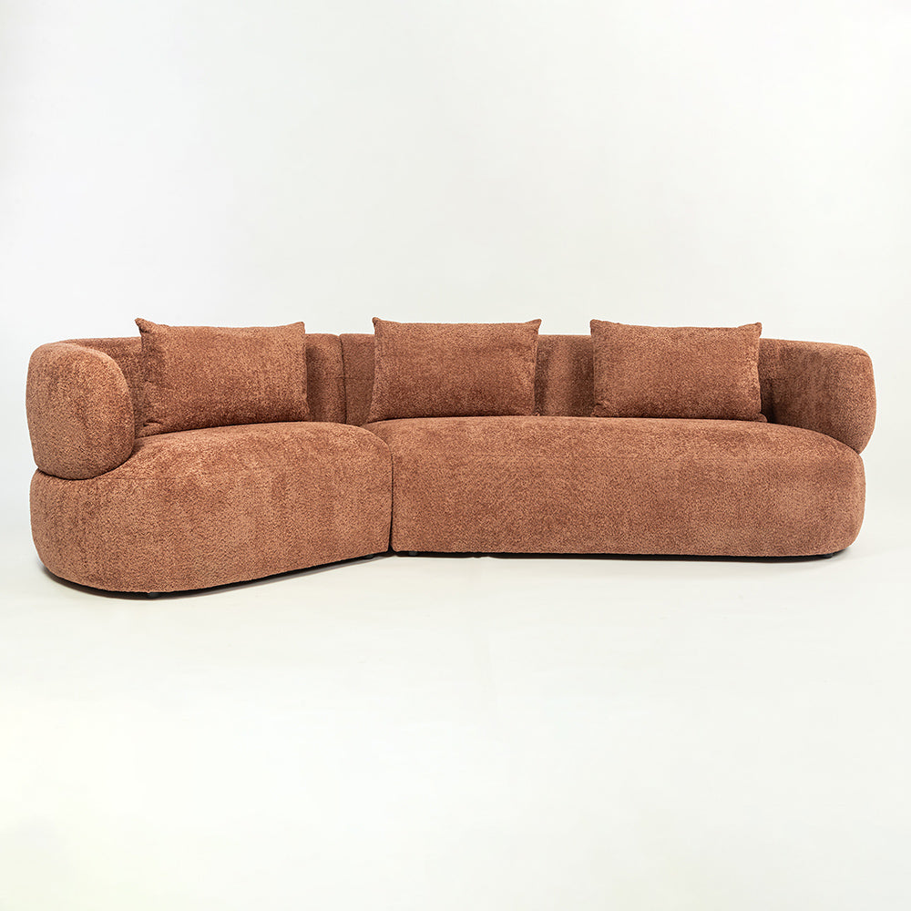 Breeze Boucle 5 Seater Sofa - Rose Brown