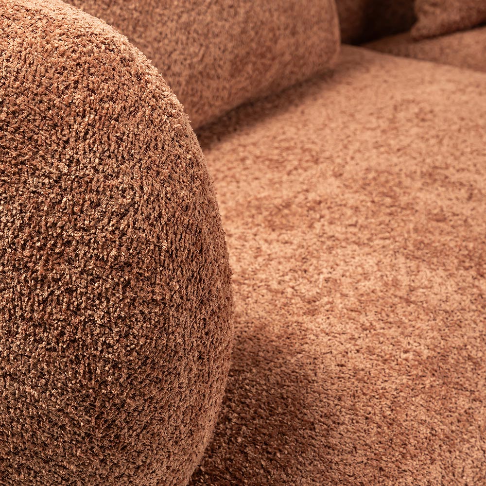 Breeze Boucle 5 Seater Sofa - Rose Brown