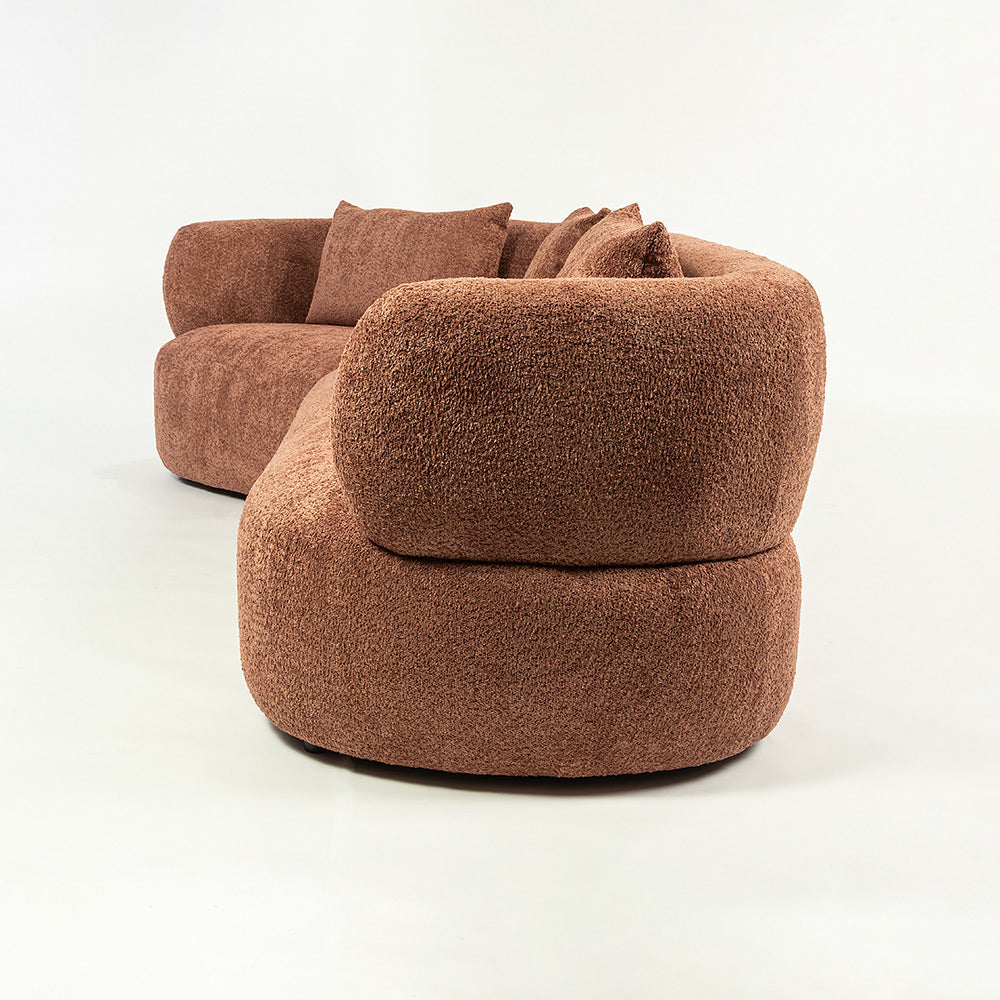 Breeze Boucle 5 Seater Sofa - Rose Brown