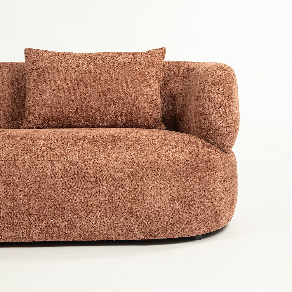 Breeze Boucle 5 Seater Sofa - Rose Brown