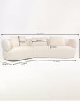 Breeze Boucle 5 Seater Sofa - White