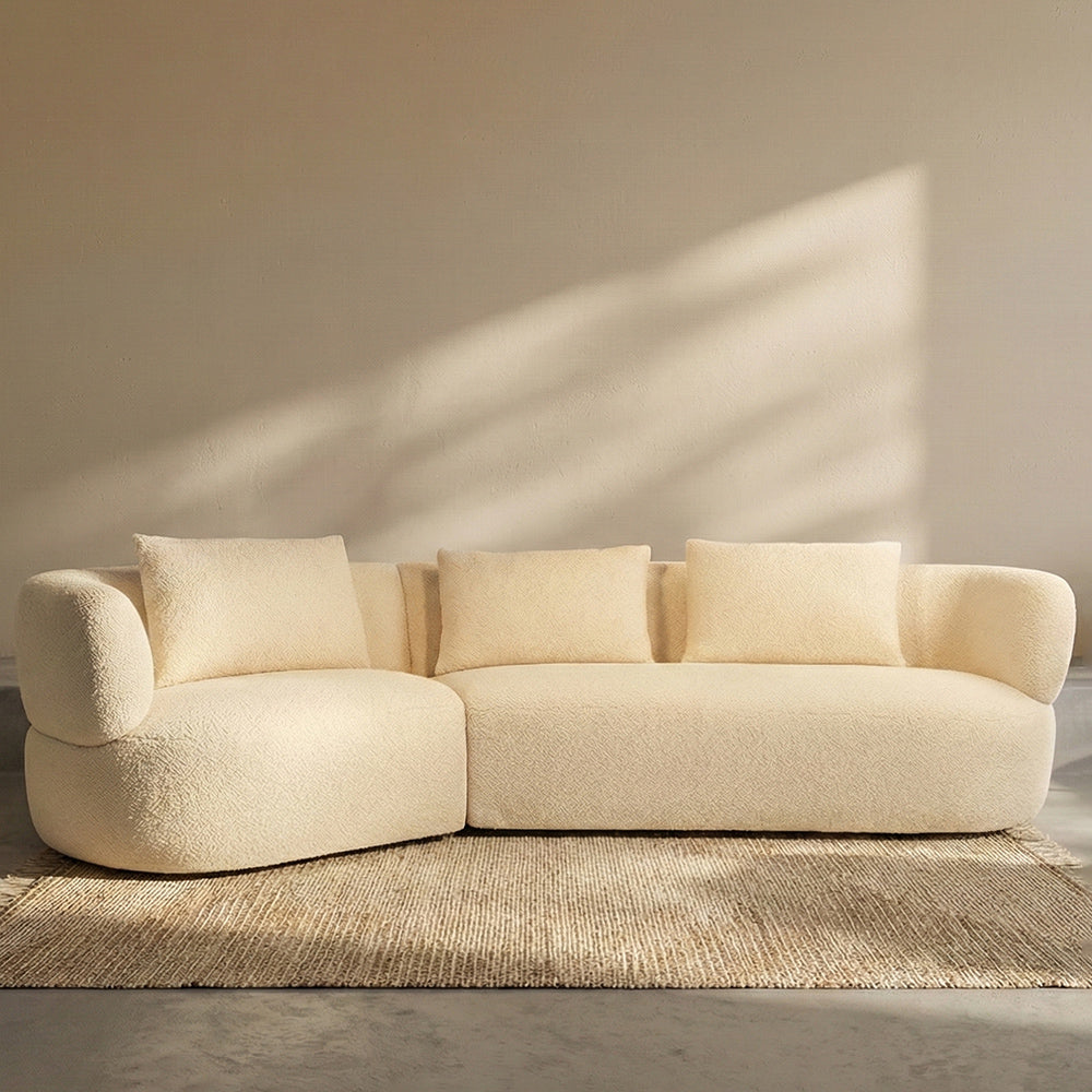 Breeze Boucle 5 Seater Sofa - White