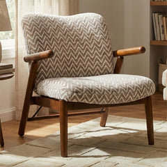 Thundon Cotton Chair with Wood