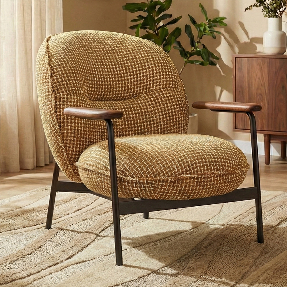 Vacayno Boucle Chair with Wood