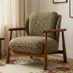 Nenaur Boucle Chair with Wood