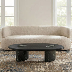 MDF Grover Coffee Table with Wooden Base