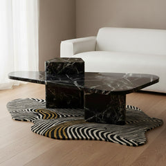 Marble Bronski Coffee Table with Metal Legs