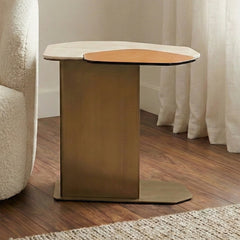 Bonita Glass Coffee Table with Metal Base - Small