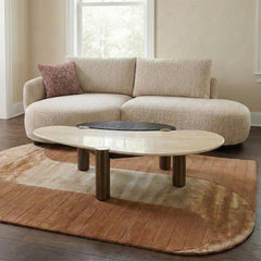 Marble Chap Coffee Table with Stainless Steel