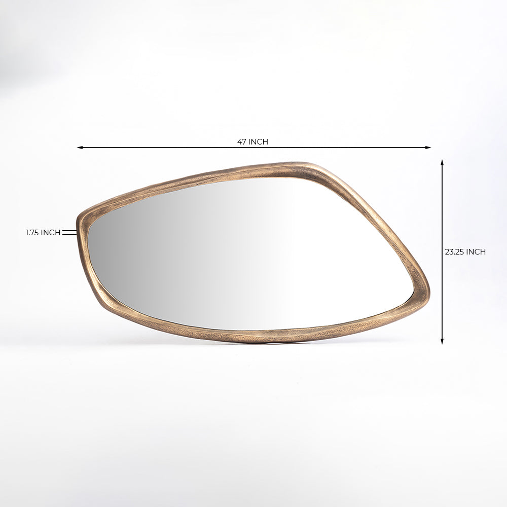 Aluminium Bouche Glass Mirror