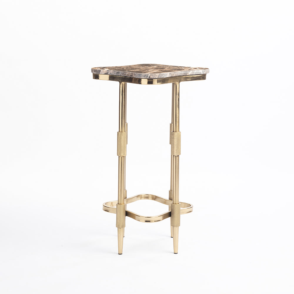 Marble Deku Side Table with Metal