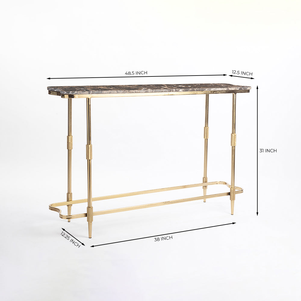 Marble Oggie Console Table with Metal