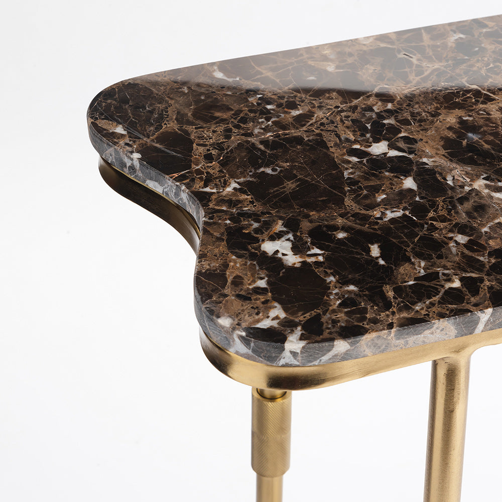 Marble Oggie Console Table with Metal